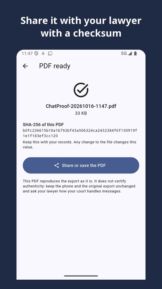 ChatProof screenshot 4